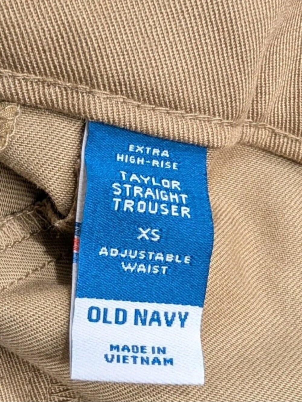 NWT Old Navy Taylor Straight Trousers XS Cargo Pleated Granola Neutral #1111 - Picture 7 of 13